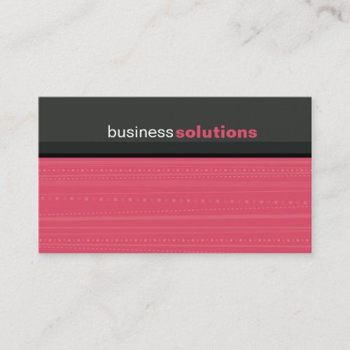 BUSINESS CARD bold modern linear coral pink grey