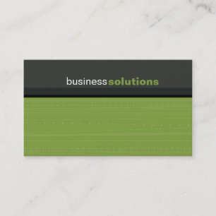 BUSINESS CARD bold modern linear leaf green grey