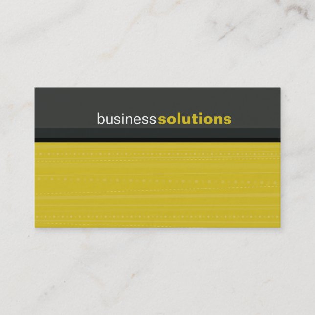 BUSINESS CARD bold modern linear mustard grey (Front)