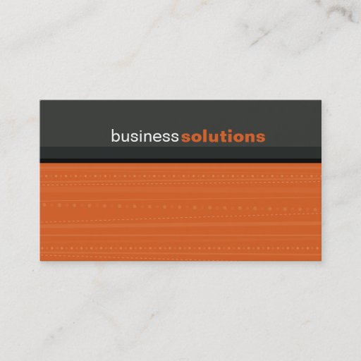 Customizable BUSINESS CARD bold modern linear orange grey