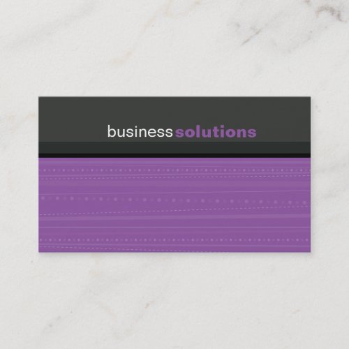 BUSINESS CARD bold modern linear purple grey