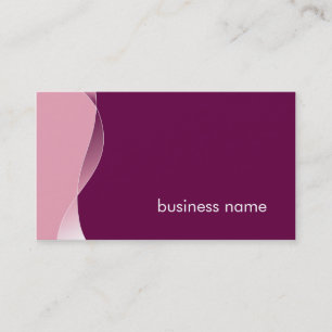 BUSINESS CARD bold modern swish plum mulberry pink