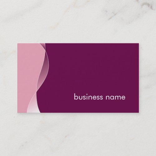 BUSINESS CARD bold modern swish plum mulberry pink