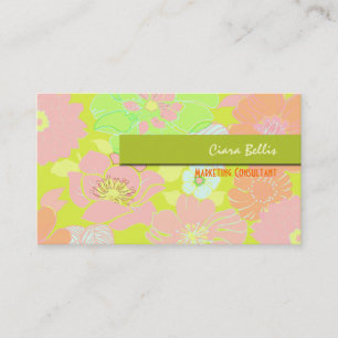 Business Card, bold poppies Card
