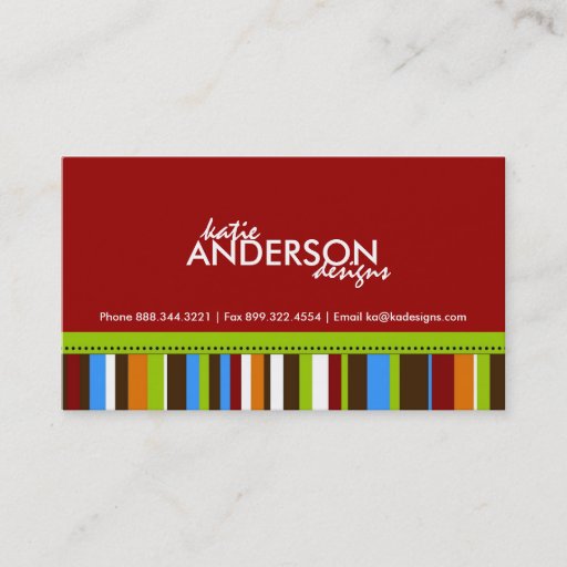 Customizable Business Card - Bold Stripes