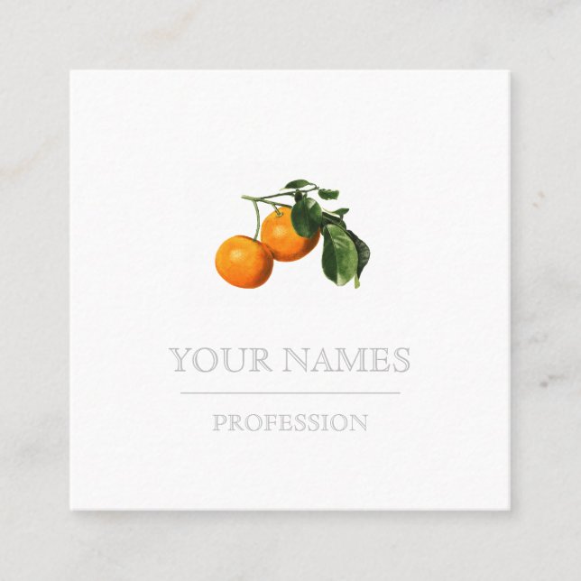 BUSINESS CARD : BOTANICAL ORANGES (Front)