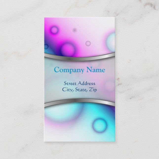 Business Card Bubbles Abstract Background (Front)
