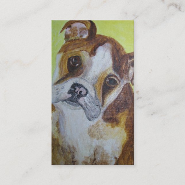 Business Card, Bulldog Rescue Card (Front)