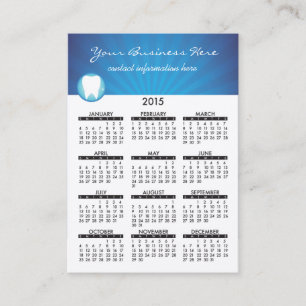 Business Card Calendar Dental