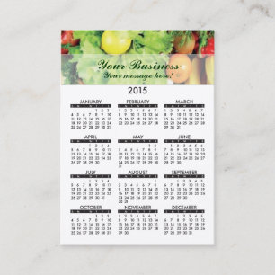Business Card Calendar Fresh Produce