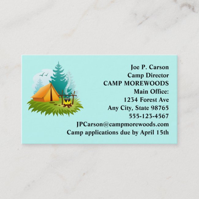 Business Card: Camp Camping Camper