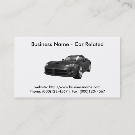 Customizable Business Card: Cars / Automotive