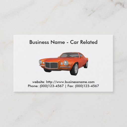 Customizable Business Card: Cars / Automotive