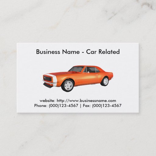 Customizable Business Card: Cars / Automotive