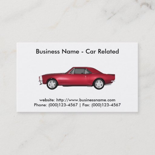 Customizable Business Card: Cars / Automotive