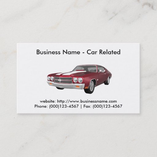 Customizable Business Card: Cars / Automotive