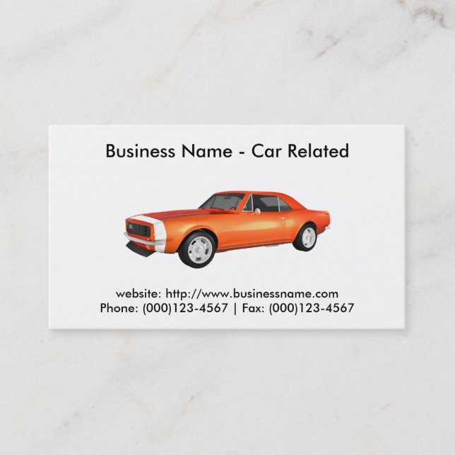 Business Card: Cars / Automotive Card (Front)