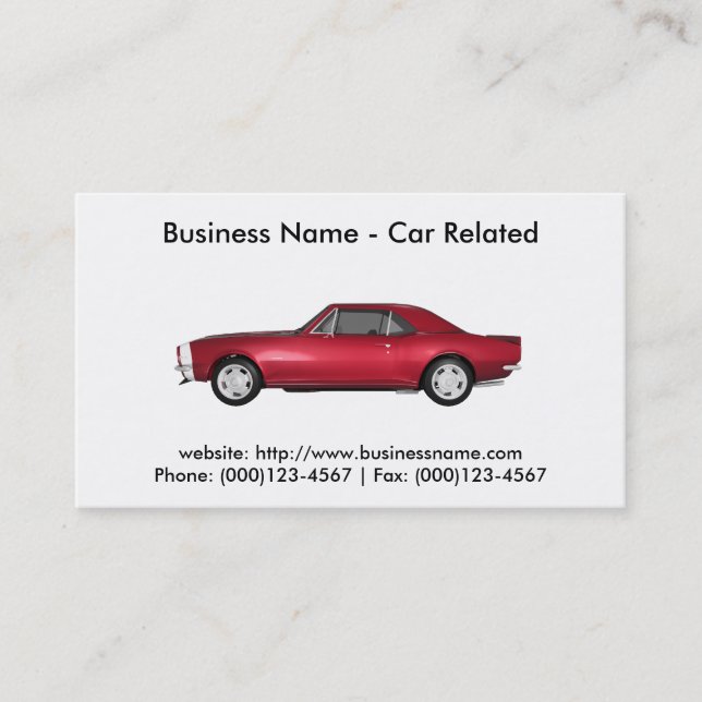 Business Card: Cars / Automotive Card (Front)