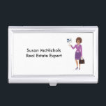 Business Card Case<br><div class="desc">•Dimensions: 3.69"w x 2.35"l x .34"d. •Printed in full color on metal insert. •Metal case with velvet-like interior; snap closure. •Holds 15 business cards.</div>