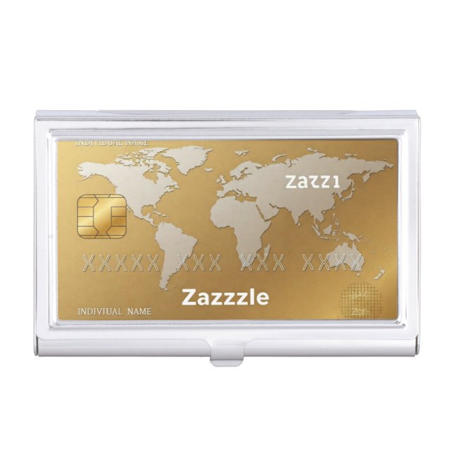 Business Card Cases Gold Premium (Front)