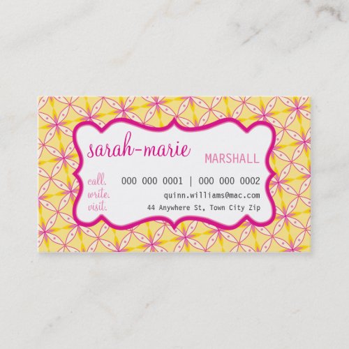BUSINESS CARD :: casual chic 3 L