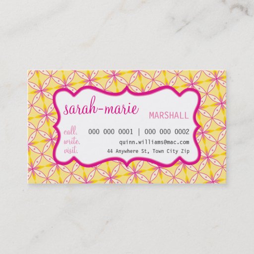 Customizable BUSINESS CARD :: casual chic 3 L
