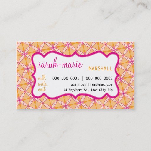 Customizable BUSINESS CARD :: casual chic 7 L