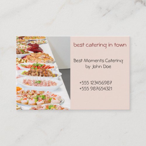 Business card Catering 2 Large buffet