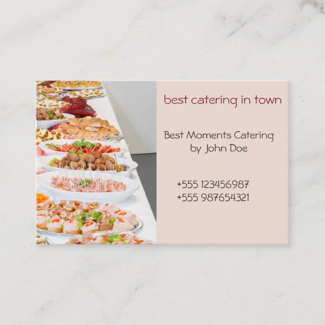 Business card Catering 2 Large buffet (Front)