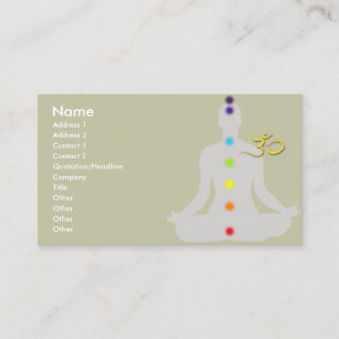 Business card, Chakra colors and om symbol Business Card