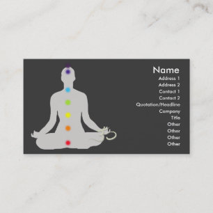 Business card, Chakra colors and om symbol Card