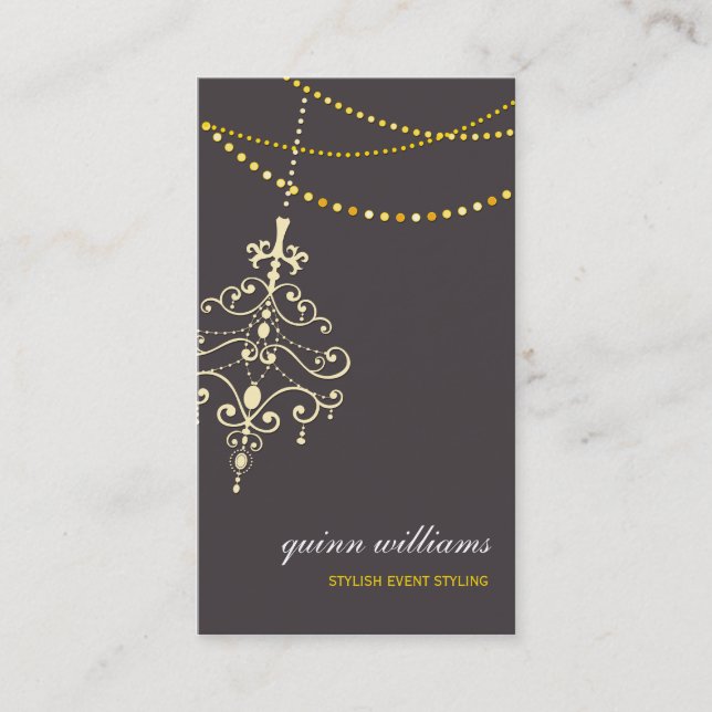 BUSINESS CARD :: chandelier + lights 2P (Front)