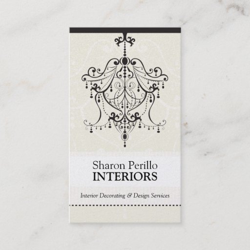 Customizable BUSINESS CARD :: chandelier - Sharon Perillo 1