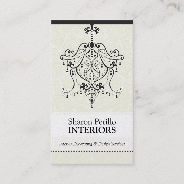 BUSINESS CARD :: chandelier - Sharon Perillo 1 (Front)