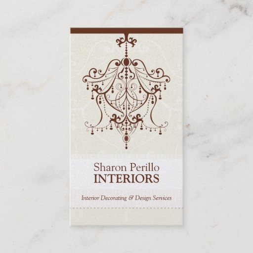 Customizable BUSINESS CARD :: chandelier - Sharon Perillo 2