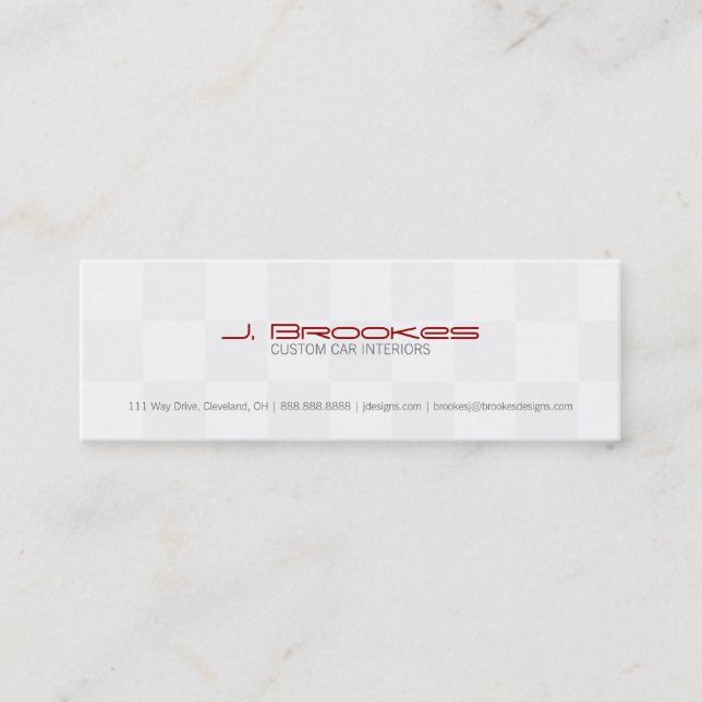 Business Card | Checkered Flag (Front)