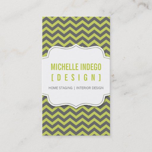 Customizable BUSINESS CARD :: chevron3 1P