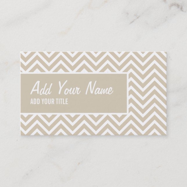 Business Card | Chevron |greygrey (Front)