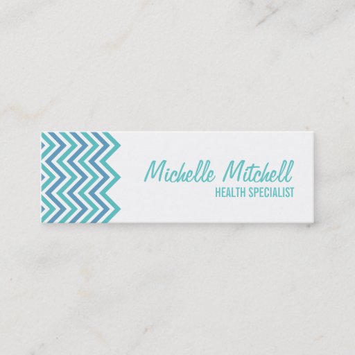 Customizable Business Card | Chevron |teal