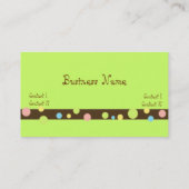 Business Card, childcare, nanny services Business Card (Back)