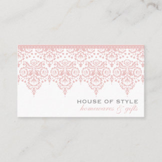 BUSINESS CARD classy damask pale pink