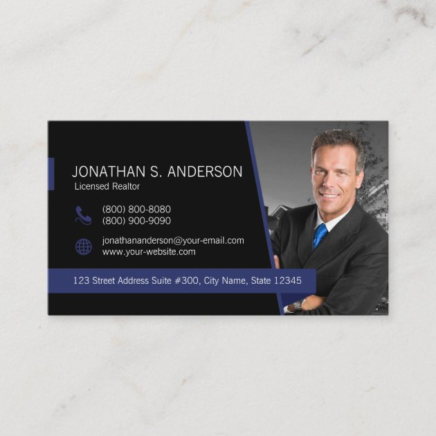 Business Card Coldwell Banker Black Blue Zazzle