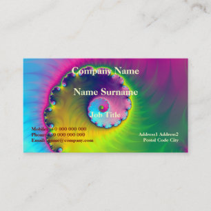 Business Card Color Wash Spiral