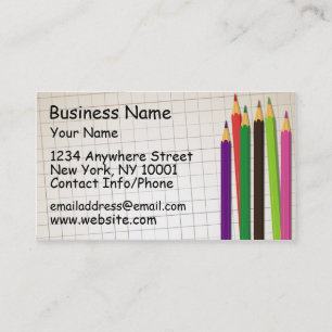 Business Card Colored Pencils