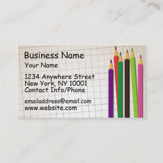 Business Card Colored Pencils