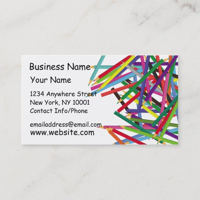 Business Card Colored Pencils 2 (Front)