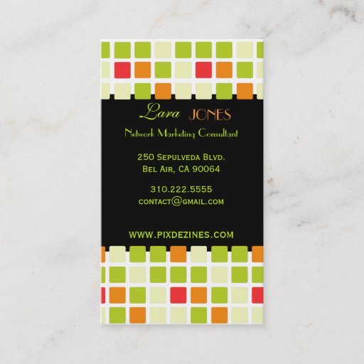 Customizable Business Card Colorful Squares