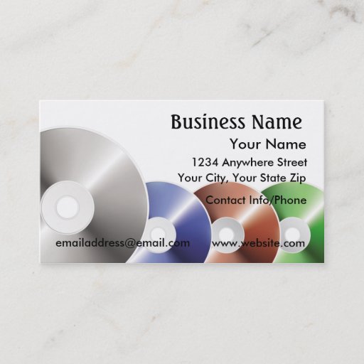 Customizable Business Card Compact Discs