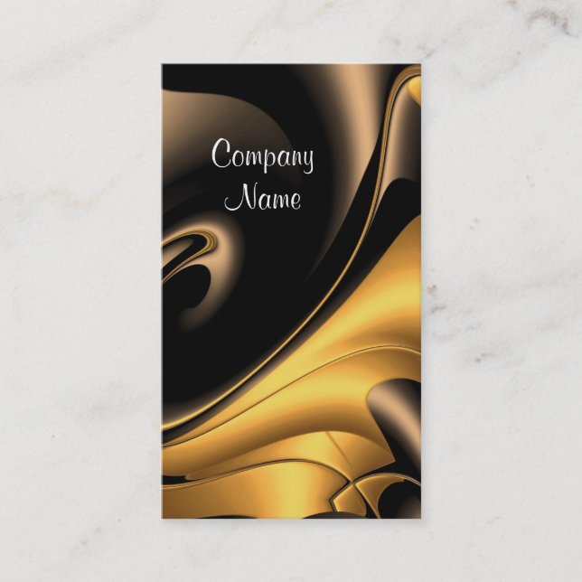 Business Card Company Gold Bronze Abstract (Front)