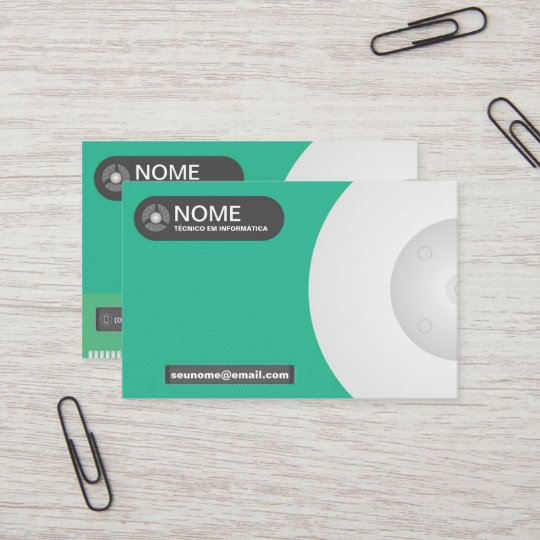 Computer Teacher Creative Modern Metro Style Business Card